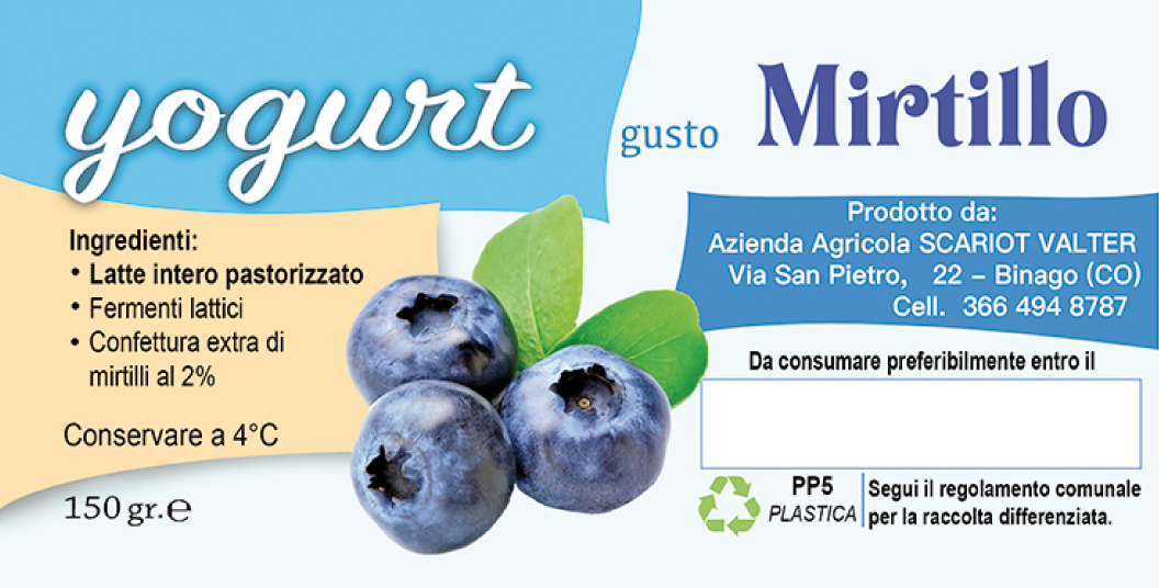 Yogurt gusto Mirtillo