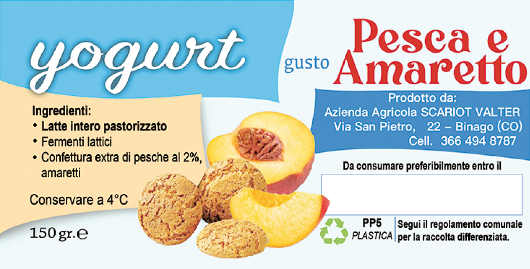 Yogurt gusto Pesca e Amaretto