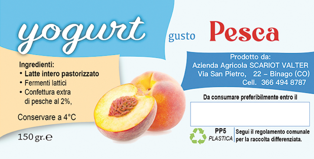 Yogurt gusto Pesca