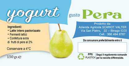 Yogurt gusto Pera